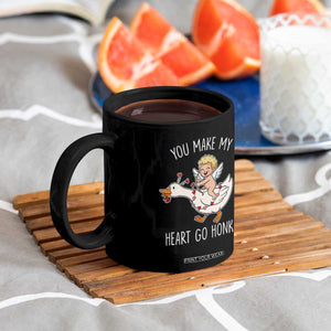 You Make My Heart Go Honk Coffee Mug Funny Valentine Goose TS14 Print Your Wear