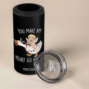 You Make My Heart Go Honk 4 in 1 Can Cooler Tumbler Funny Valentine Goose TS14 Print Your Wear