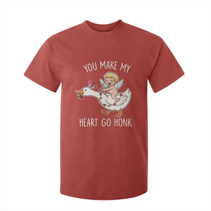 You Make My Heart Go Honk T Shirt For Kid Funny Valentine Goose TS14 Red Print Your Wear