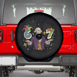 67 Mardi Gras Spare Tire Cover Funny Six Seven George Washington Meme TS14 Black Print Your Wear