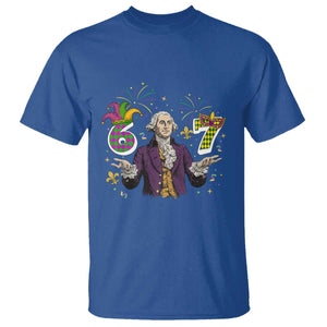 67 Mardi Gras T Shirt Funny Six Seven George Washington Meme TS14 Royal Blue Print Your Wear