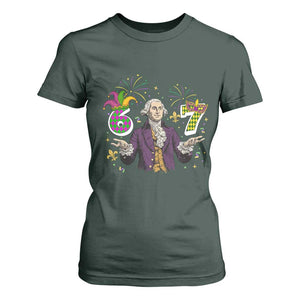 67 Mardi Gras T Shirt For Women Funny Six Seven George Washington Meme TS14 Dark Forest Green Print Your Wear