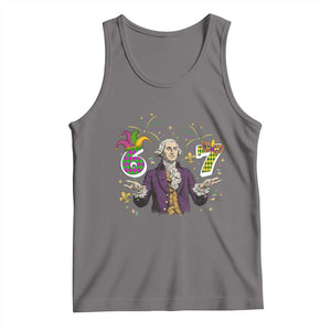67 Mardi Gras Tank Top Funny Six Seven George Washington Meme TS14 Deep Heather Print Your Wear