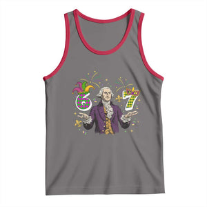 67 Mardi Gras Tank Top Funny Six Seven George Washington Meme TS14 Deep Heather Red Print Your Wear