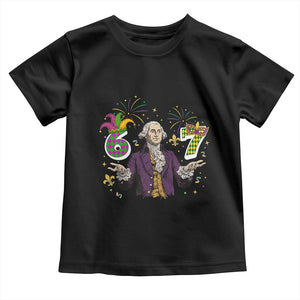 67 Mardi Gras Toddler T Shirt Funny Six Seven George Washington Meme TS14 Black Print Your Wear