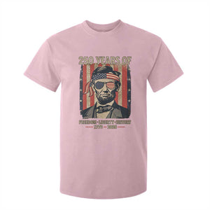 Abraham Lincoln Freedom Retro T Shirt For Kid 250 Years of Freedom Liberty History TS14 Light Pink Print Your Wear