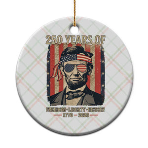 Abraham Lincoln Freedom Retro Ceramic Ornament 250 Years of Freedom Liberty History TS14 1pc Christmas Plaid Print Your Wear