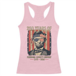 Abraham Lincoln Freedom Retro Racerback Tank Top 250 Years of Freedom Liberty History TS14 Light Pink Print Your Wear