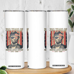 Abraham Lincoln Freedom Retro Skinny Tumbler 250 Years of Freedom Liberty History TS14 Print Your Wear