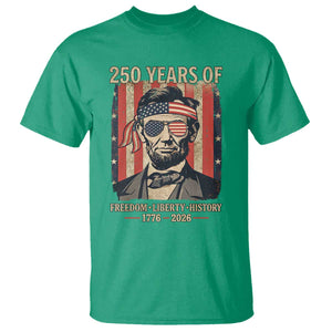 Abraham Lincoln Freedom Retro T Shirt 250 Years of Freedom Liberty History TS14 Irish Green Print Your Wear