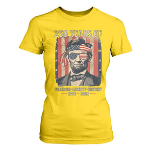 Abraham Lincoln Freedom Retro T Shirt For Women 250 Years of Freedom Liberty History TS14 Daisy Print Your Wear