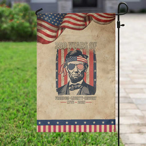 Abraham Lincoln Freedom Retro Garden Flag 250 Years of Freedom Liberty History TS14 Vintage Rustic Tan Navy Print Your Wear