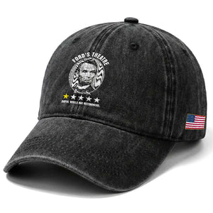 Abraham Lincoln History Teacher Washed Cotton Baseball Cap Ford's Theatre Awful Would Not Recommend TS14 Print Your Wear
