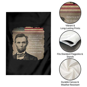 Abraham Lincoln Quote Garden Flag American History Teacher School Presidents Day TS14 Print Your Wear