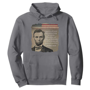 Abraham Lincoln Quote Hoodie American History Teacher School Presidents Day TS14 Charcoal Print Your Wear