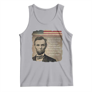 Abraham Lincoln Quote Tank Top American History Teacher School Presidents Day TS14 Athletic Heather Print Your Wear