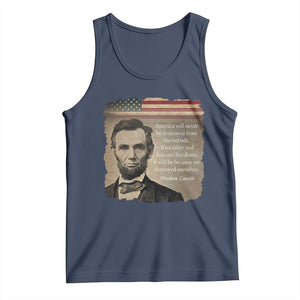 Abraham Lincoln Quote Tank Top American History Teacher School Presidents Day TS14 Navy Print Your Wear