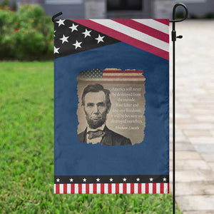 Abraham Lincoln Quote Garden Flag American History Teacher School Presidents Day TS14 Classic Blue Black Print Your Wear