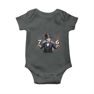 Abraham Lincoln Quote Baby Onesie American History Presidents Day TS14 Dark Heather Print Your Wear