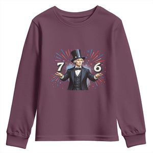 Abraham Lincoln Quote Youth Sweatshirt American History Presidents Day TS14 Maroon Print Your Wear