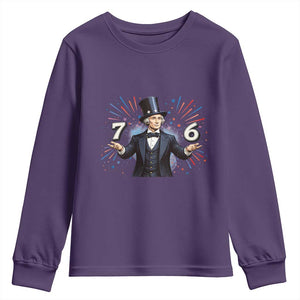 Abraham Lincoln Quote Youth Sweatshirt American History Presidents Day TS14 Purple Print Your Wear