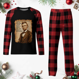 Abraham Lincoln American History Teacher School Plaid Pajama Set TS14 Buffalo Plaid Print Your Wear