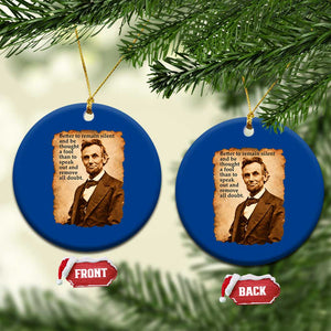 Abraham Lincoln American History Teacher School Ceramic Ornament TS14 1pc Blue Print Your Wear