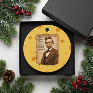Abraham Lincoln American History Teacher School Ceramic Ornament TS14 1pc Yellow Cheese Print Your Wear