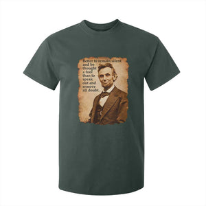 Abraham Lincoln American History Teacher School T Shirt For Kid TS14 Dark Forest Green Print Your Wear