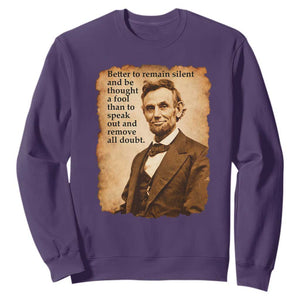 Abraham Lincoln American History Teacher School Sweatshirt TS14 Purple Print Your Wear