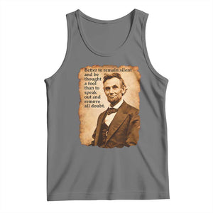 Abraham Lincoln American History Teacher School Tank Top TS14 Black Heather Print Your Wear