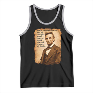 Abraham Lincoln American History Teacher School Tank Top TS14 Black Athletic Heather Print Your Wear