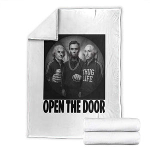 Funny Political American History Throw Blanket Abraham Lincoln George Washington and Thomas Jefferson Meme TS14 White Print Your Wear