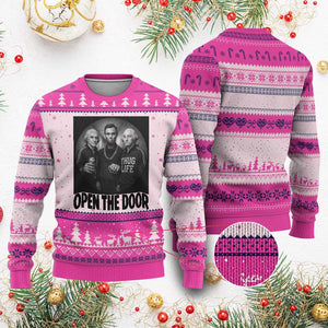 Funny Political American History Ugly Christmas Sweater Abraham Lincoln George Washington and Thomas Jefferson Meme TS14 Hot Pink Print Your Wear