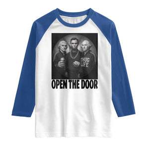 Funny Political American History Raglan Shirt Abraham Lincoln George Washington and Thomas Jefferson Meme TS14 White Royal Print Your Wear