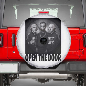 Funny Political American History Spare Tire Cover Abraham Lincoln George Washington and Thomas Jefferson Meme TS14 White Print Your Wear
