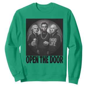 Funny Political American History Sweatshirt Abraham Lincoln George Washington and Thomas Jefferson Meme TS14 Irish Green Print Your Wear