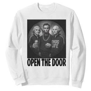 Funny Political American History Sweatshirt Abraham Lincoln George Washington and Thomas Jefferson Meme TS14 White Print Your Wear