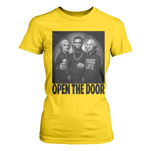 Funny Political American History T Shirt For Women Abraham Lincoln George Washington and Thomas Jefferson Meme TS14 Daisy Print Your Wear