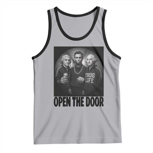 Funny Political American History Tank Top Abraham Lincoln George Washington and Thomas Jefferson Meme TS14 Athletic Heather Black Print Your Wear