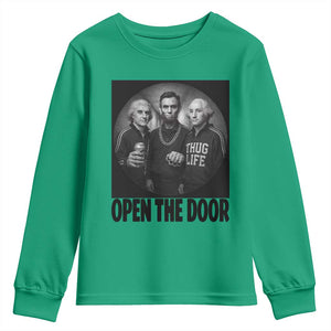 Funny Political American History Youth Sweatshirt Abraham Lincoln George Washington and Thomas Jefferson Meme TS14 Irish Green Print Your Wear