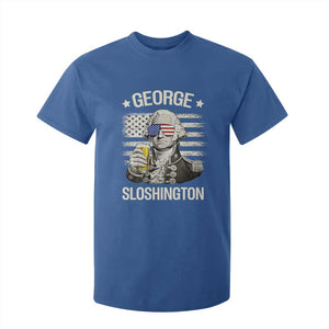 George Sloshington Washington T Shirt For Kid 4th of July America Flag Beer TS14 Royal Blue Print Your Wear