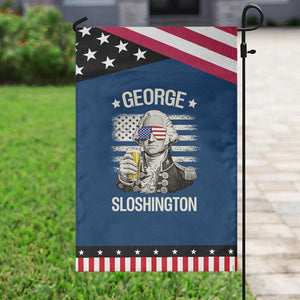 George Sloshington Washington Garden Flag 4th of July America Flag Beer TS14 Classic Blue Black Print Your Wear