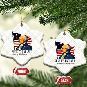 Funny George Washington 1776 Ceramic Ornament 4th July Suck-It England TS14 Print Your Wear