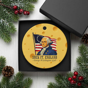 Funny George Washington 1776 Ceramic Ornament 4th July Suck-It England TS14 1pc Yellow Cheese Print Your Wear