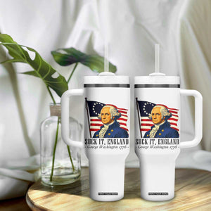 Funny George Washington 1776 Tumbler With Handle 4th July Suck-It England TS14 Print Your Wear