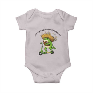 Seattle Championship 2026 Baby Onesie Funny Frog Football TS14 Ice Gray Print Your Wear
