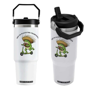Seattle Championship 2026 Flip Straw Tumbler Funny Frog Football TS14 One Size: 30 oz White Print Your Wear