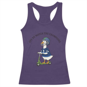 Funny Seattle Goose 2026 Racerback Tank Top Off To Watch The Champions TS14 Purple Print Your Wear