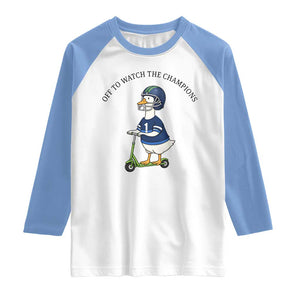 Funny Seattle Goose 2026 Raglan Shirt Off To Watch The Champions TS14 White Carolina Blue Print Your Wear